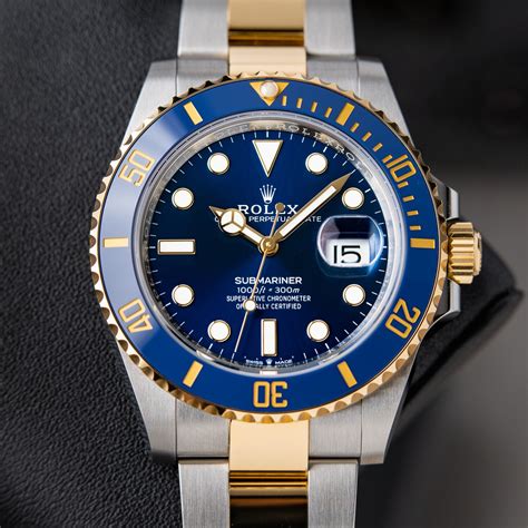 rolex oyster submariner blue and gold|Rolex Submariner bluesy price.